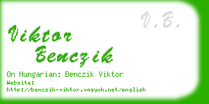 viktor benczik business card